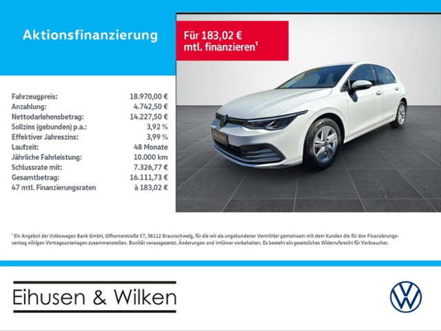 Volkswagen Golf VIII 2.0+TDI+LIFE+LED+ACC+NAVI+SHZ+