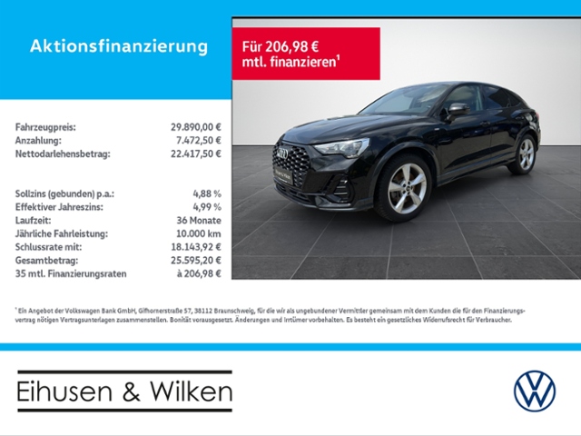 Audi - Q3 Sportback 45+TFSI e+S-LINE+OPTIK SCHWARZ+AHK+_1